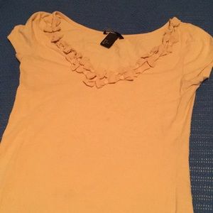 H&M pink shirt with bow detail on neckline